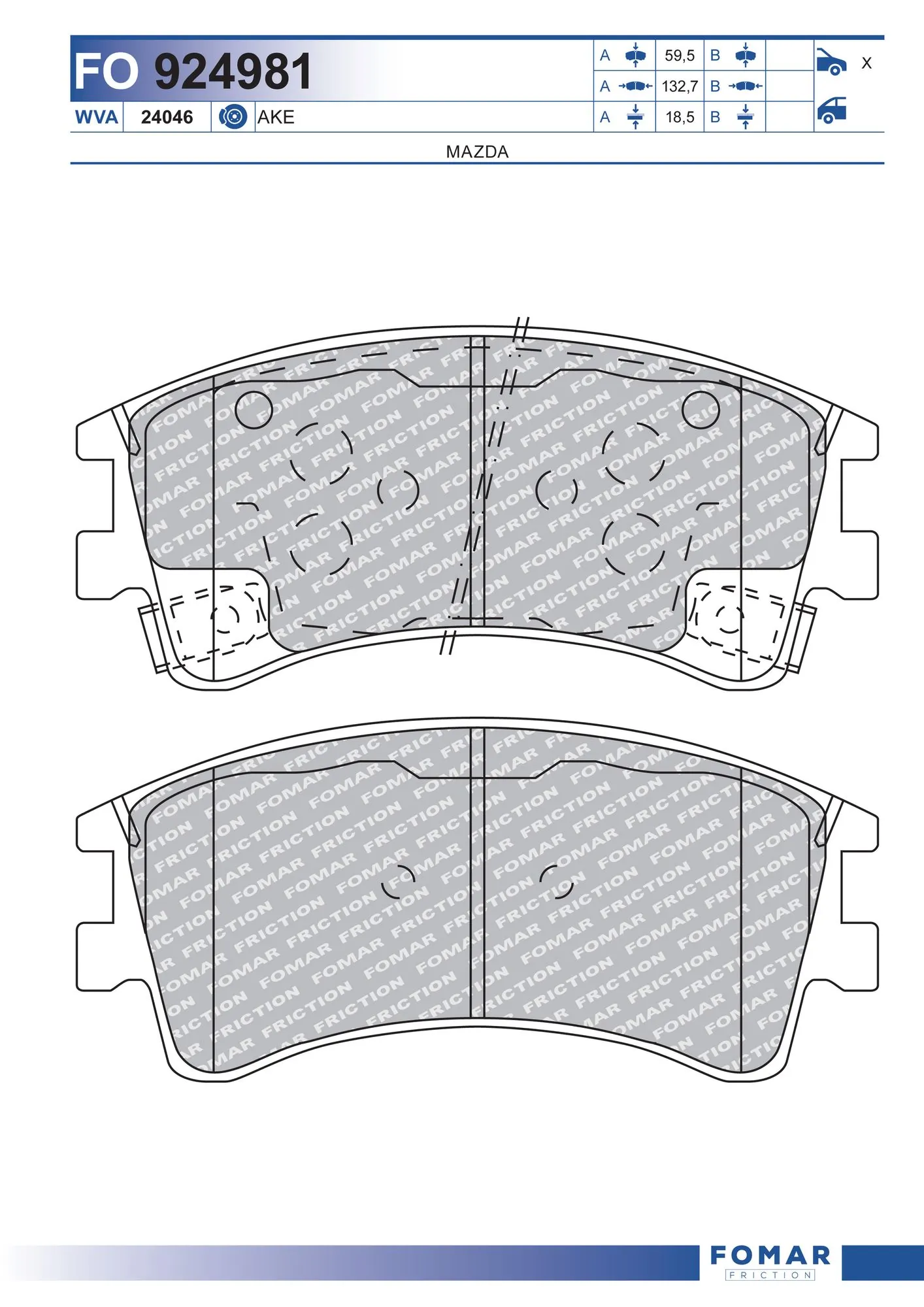 Brake Pad Set, disc brake